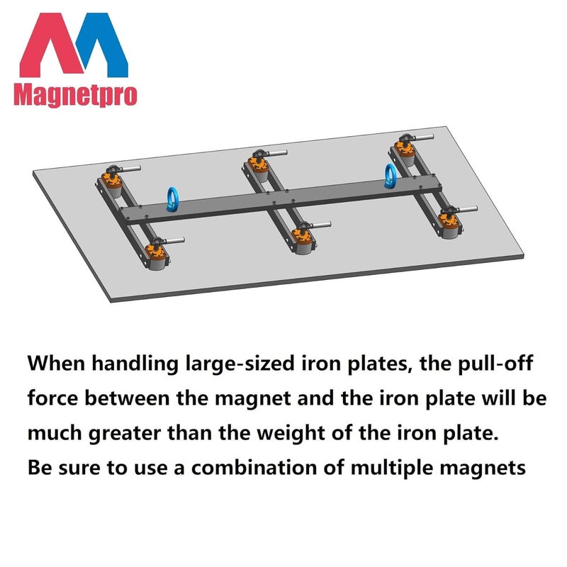 Magnetpro Multipurpose Switch Magnet, 660 LB Pull-Off Force Switchable Magnetic System, On/Off Magnet for Lifting, Working&Welding Positioning, Liquid Filtration, Automation, Metal Separation - Image 5